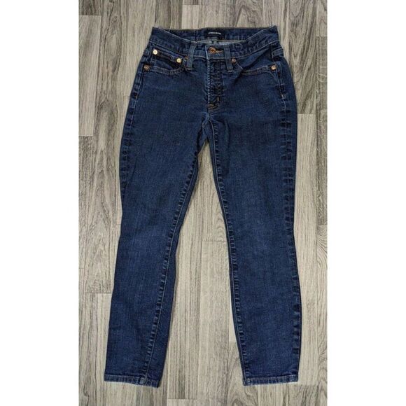 J. Crew Womens Size 24 Petite Pockets Toothpick Skinny Denim Blue Jeans - Picture 1 of 13